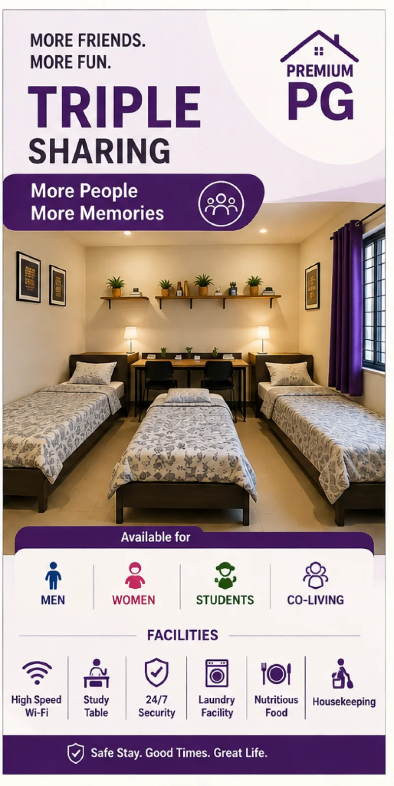 Room - Triple Sharing